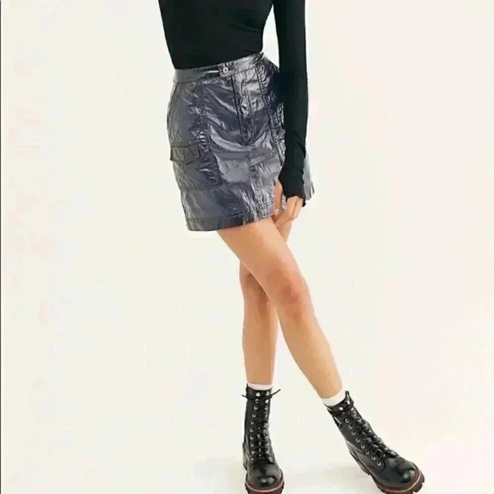 Free People Too Cool Quilted Skirt
